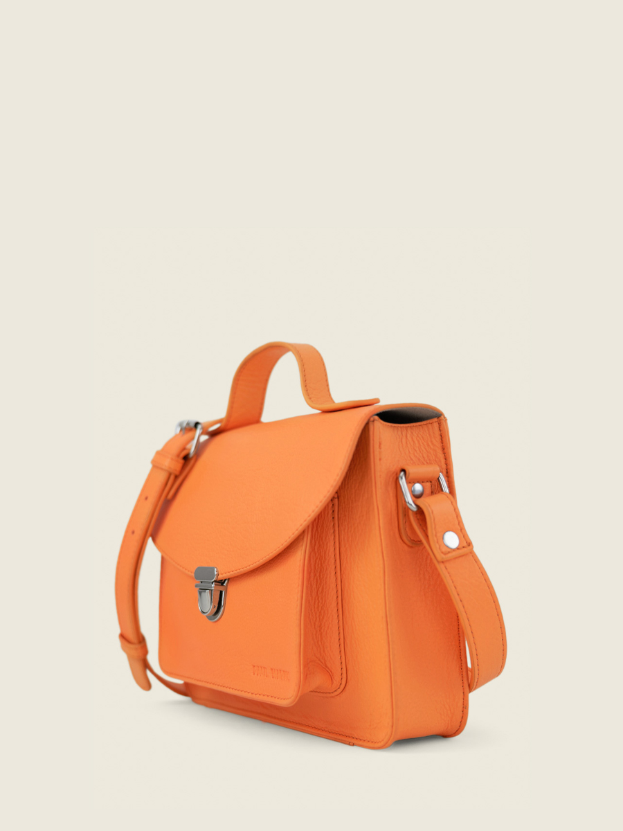 orange-leather-cross-body-bag-for-women-mademoiselle-george-pastel-apricot-paul-marius-side-view-picture-w05-pt-o