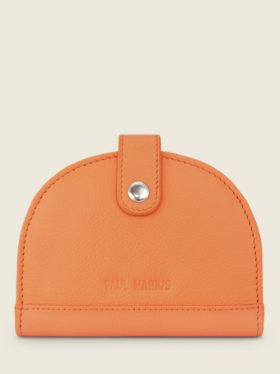 orange-leather-wallet-for-women-leportefeuille-manon-n2-pastel-apricot-paul-marius-front-view-picture-m33-pt-o