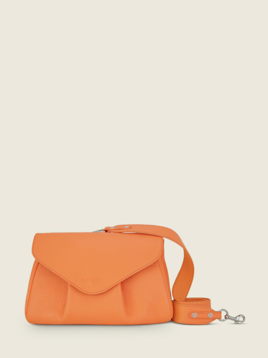orange-leather-cross-body-bag-for-women-suzon-m-pastel-apricot-paul-marius-front-view-picture-w25m-pt-o