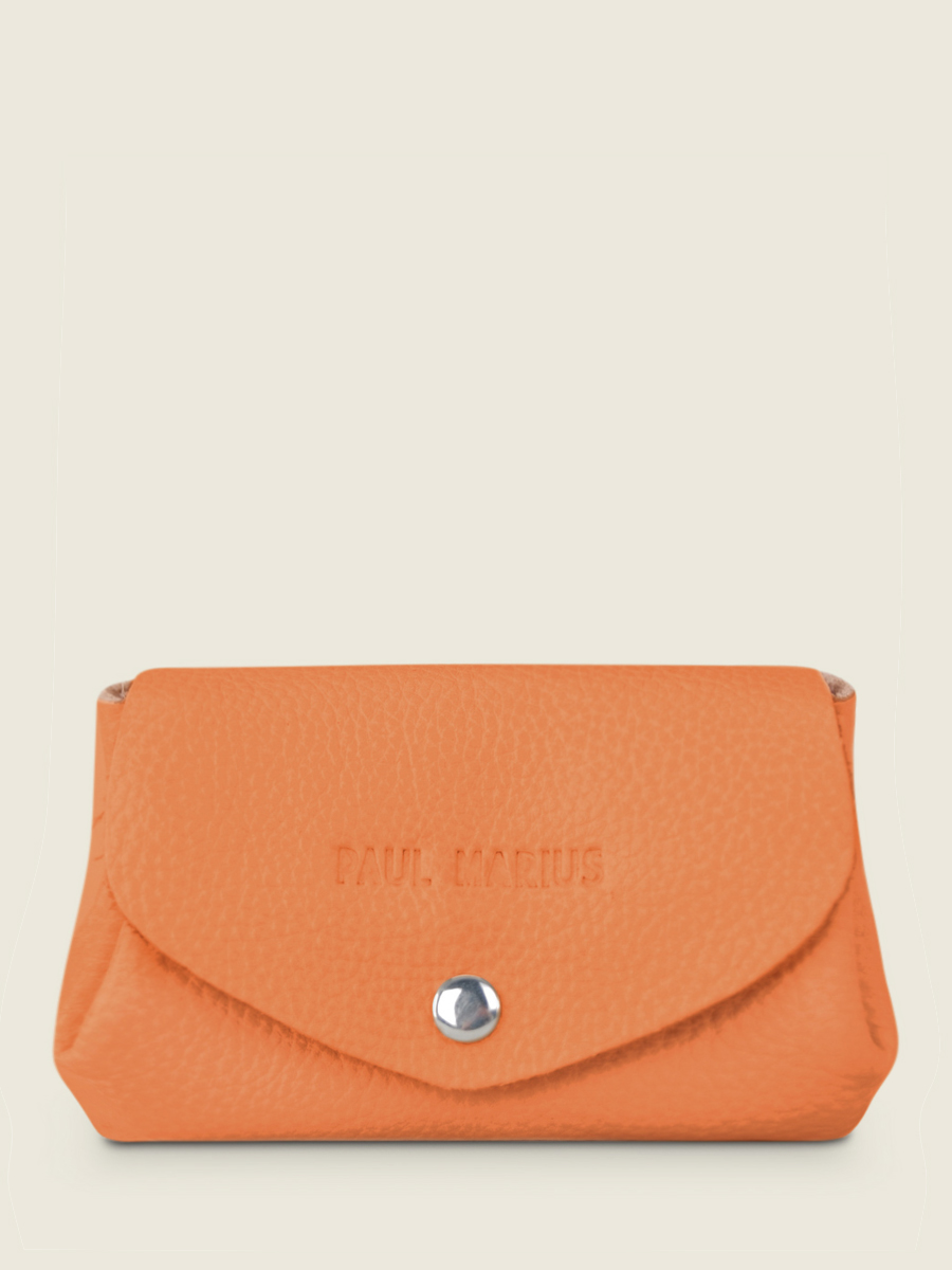Orange Leather Purse LeGustave Pastel Apricot PAUL MARIUS