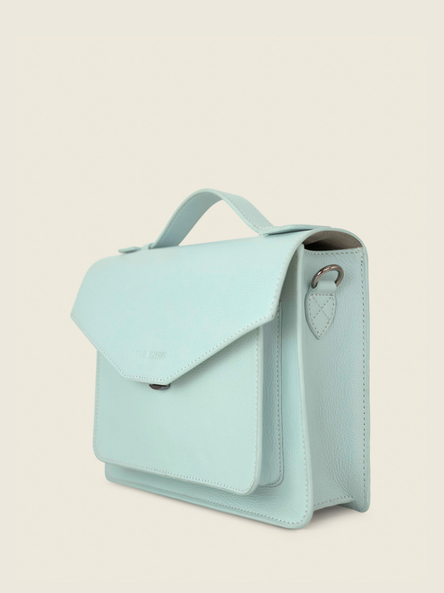 Blue Leather Cross Body Bag for Women Simone Pastel Baby Blue PAUL MARIUS