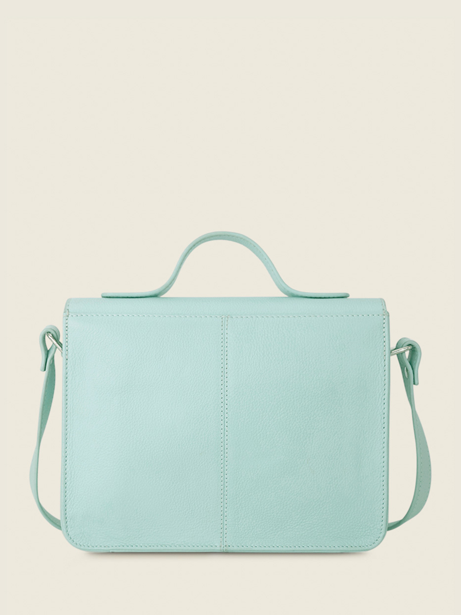 Blue Leather Cross Body Bag for Women Mademoiselle George Pastel