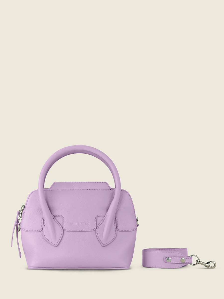 mini-purple-leather-handbag-for-women-gisele-xs-pastel-lilac-paul-marius-front-view-picture-w32xs-pt-p