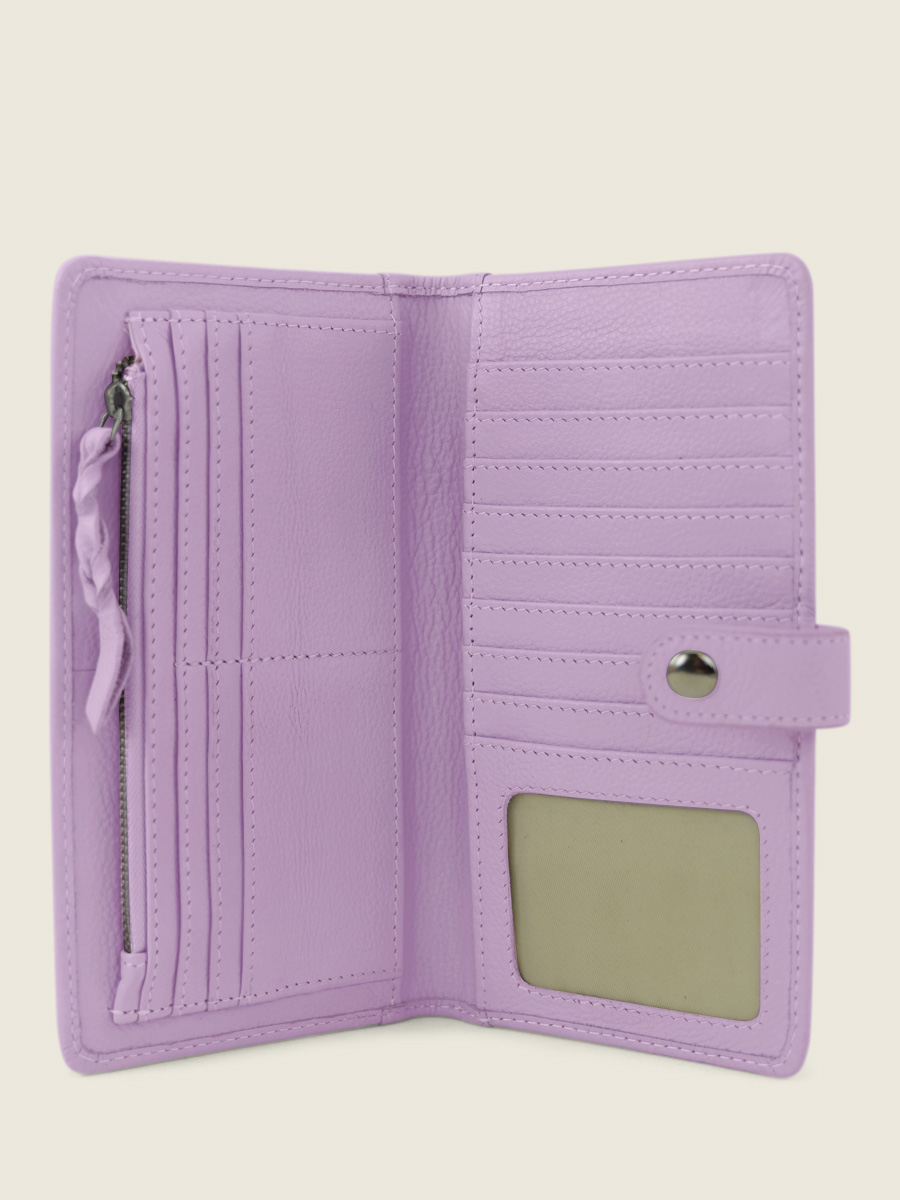 Purple Leather Wallet for Women Charlotte N 2 Pastel Lilac PAUL MARIUS