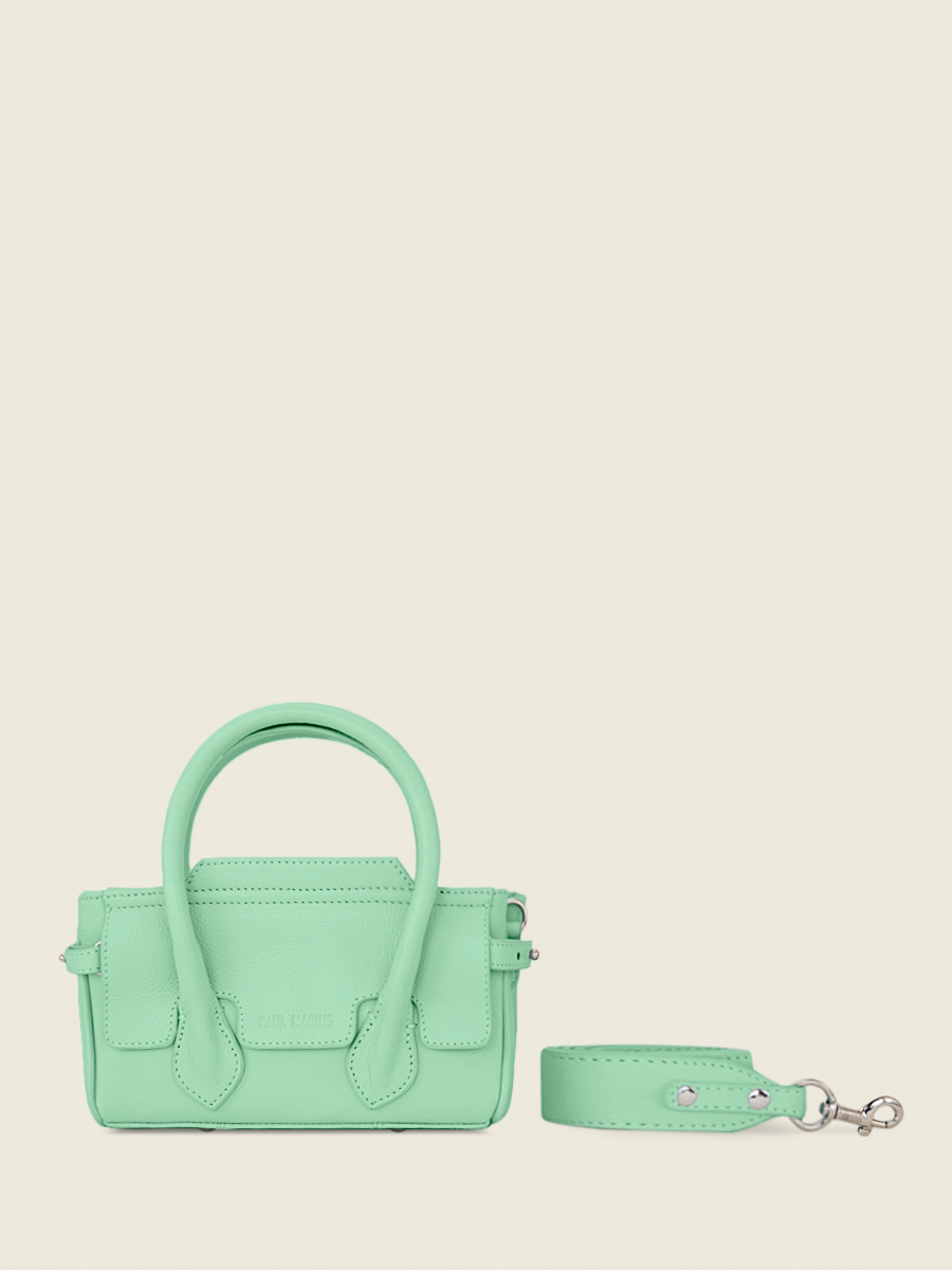 mini-green-leather-handbag-for-women-madeleine-xs-pastel-mint-paul-marius-front-view-picture-w31xs-pt-gr