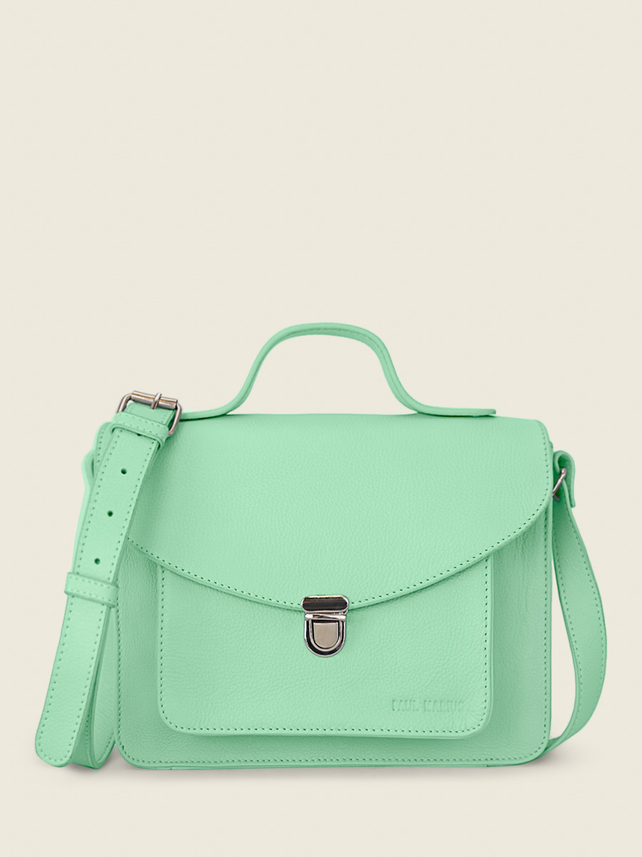 green-leather-cross-body-bag-for-women-mademoiselle-george-pastel-mint-paul-marius-side-view-picture-w05-pt-gr