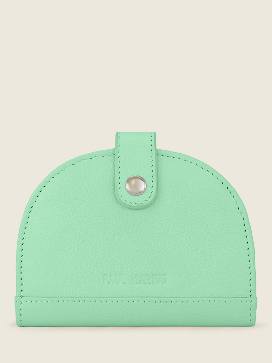green-leather-wallet-for-women-leportefeuille-manon-n2-pastel-mint-paul-marius-front-view-picture-m33-pt-gr
