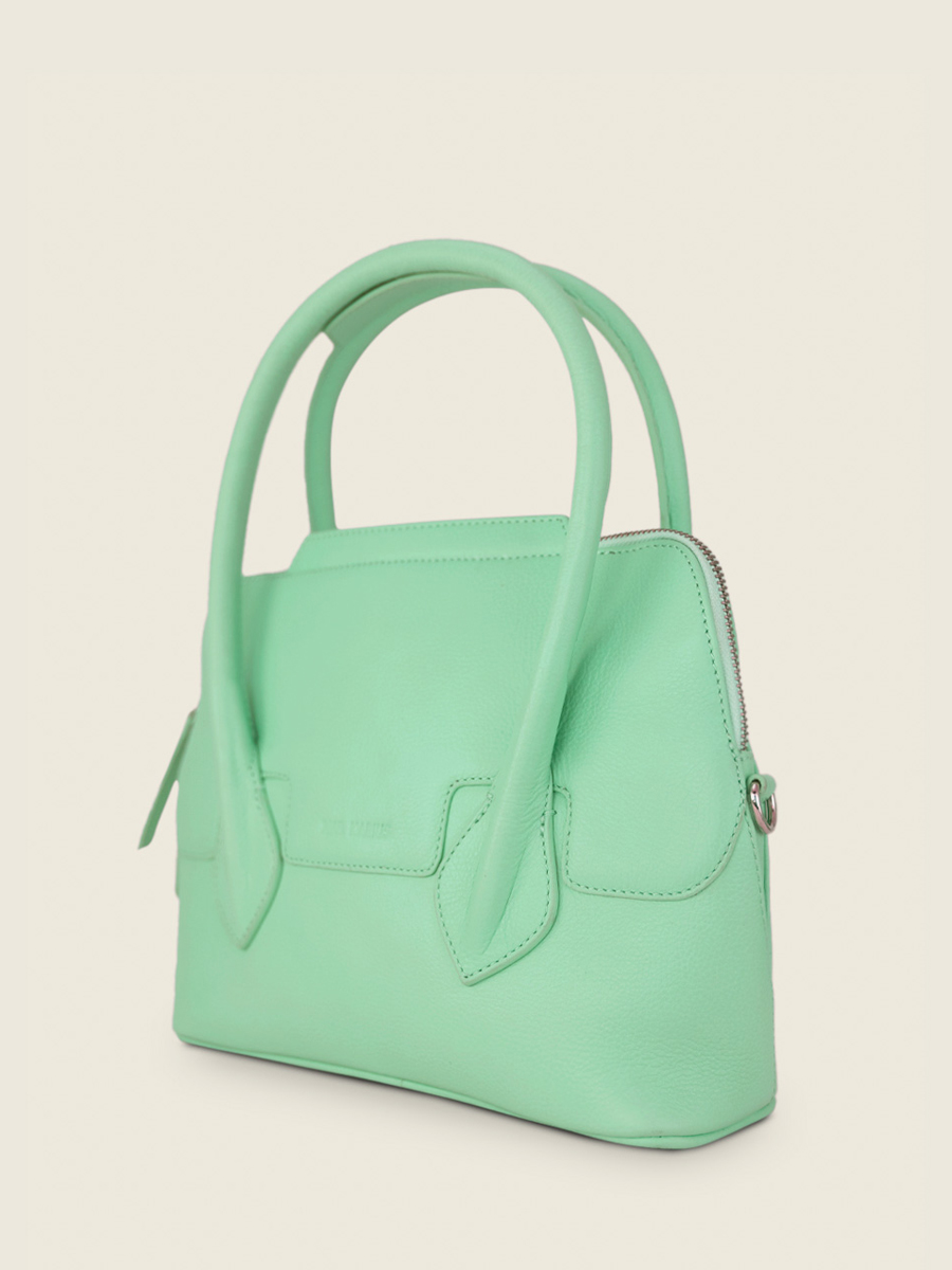 Green Leather Handbag for Women Gisele S Pastel Mint PAUL MARIUS