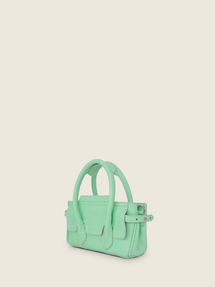 mini-green-leather-handbag-for-women-madeleine-xs-pastel-mint-paul-marius-side-view-picture-w31xs-pt-gr
