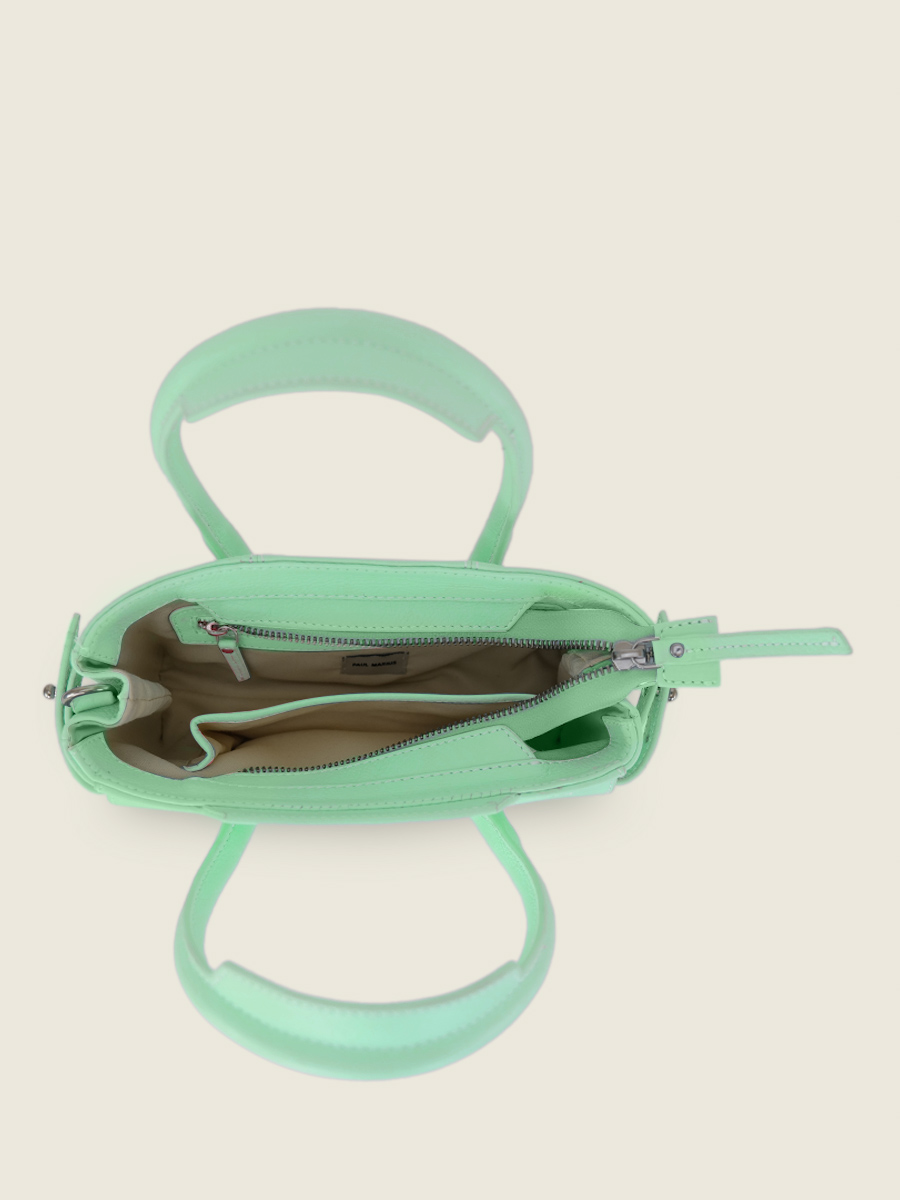 Mini Green Leather Handbag for Women Madeleine XS Pastel Mint PAUL MARIUS