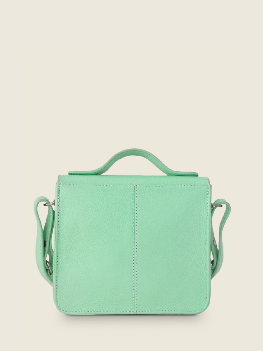 Mini Green Leather Cross Body Bag for Women Mademoiselle George XS Pastel Mint PAUL MARIUS