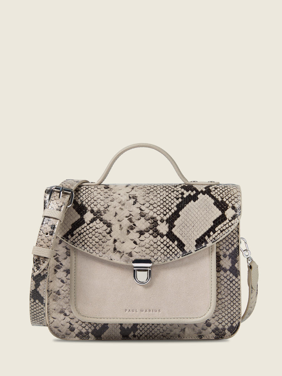 Galet python leather handbag Mademoiselle George Python - Galet front view