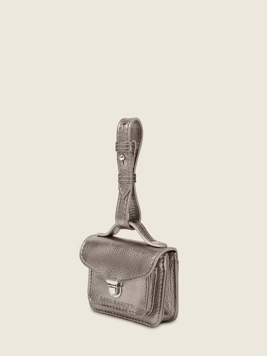 Silver Mademoiselle George Nano Bag Charm Wallet back view