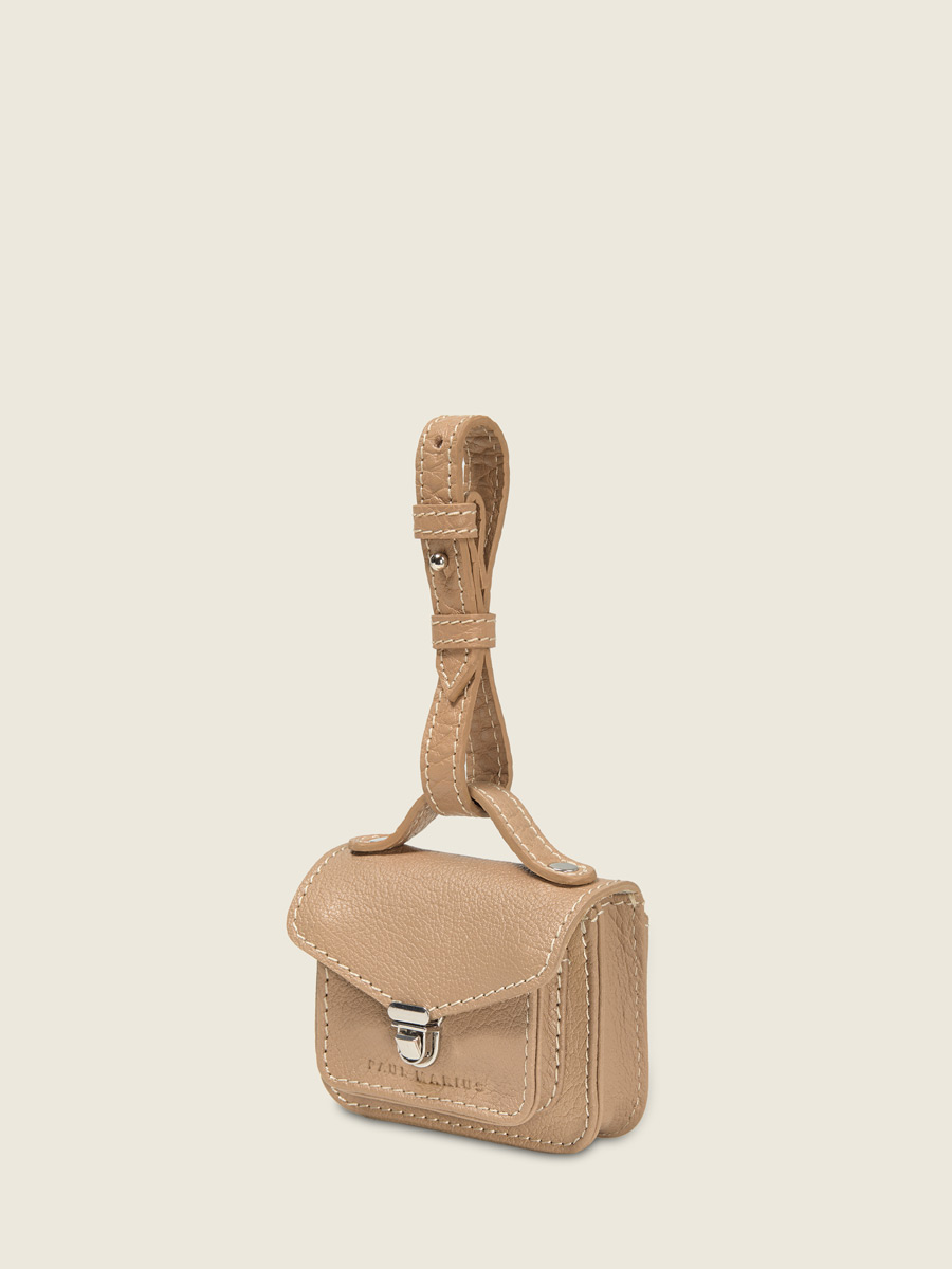 Taupe Mademoiselle George Nano Bag Charm Wallet back view