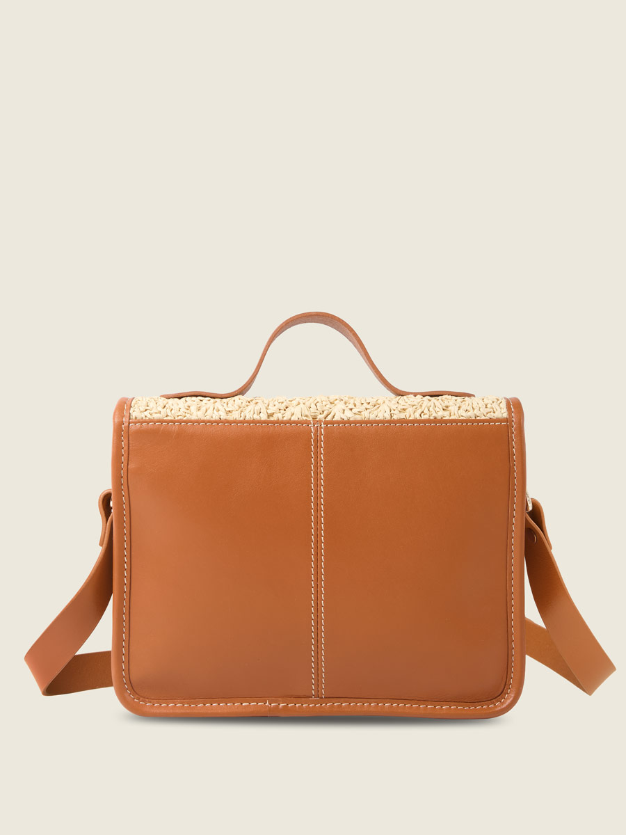 Raffia and leather handbag Mademoiselle George - Raphia inside view