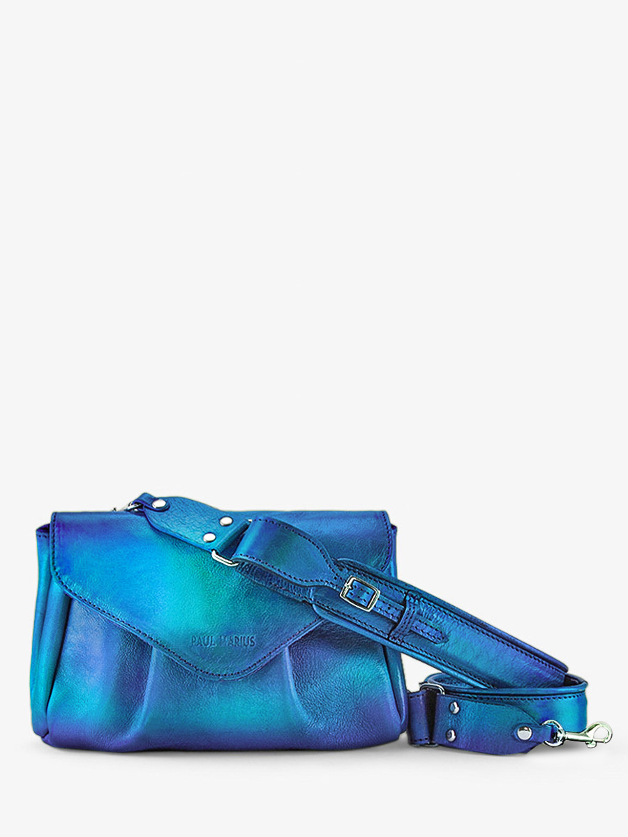 paulmarius leather shoulder bag Blue Suzon M Scarabee PAUL MARIUS