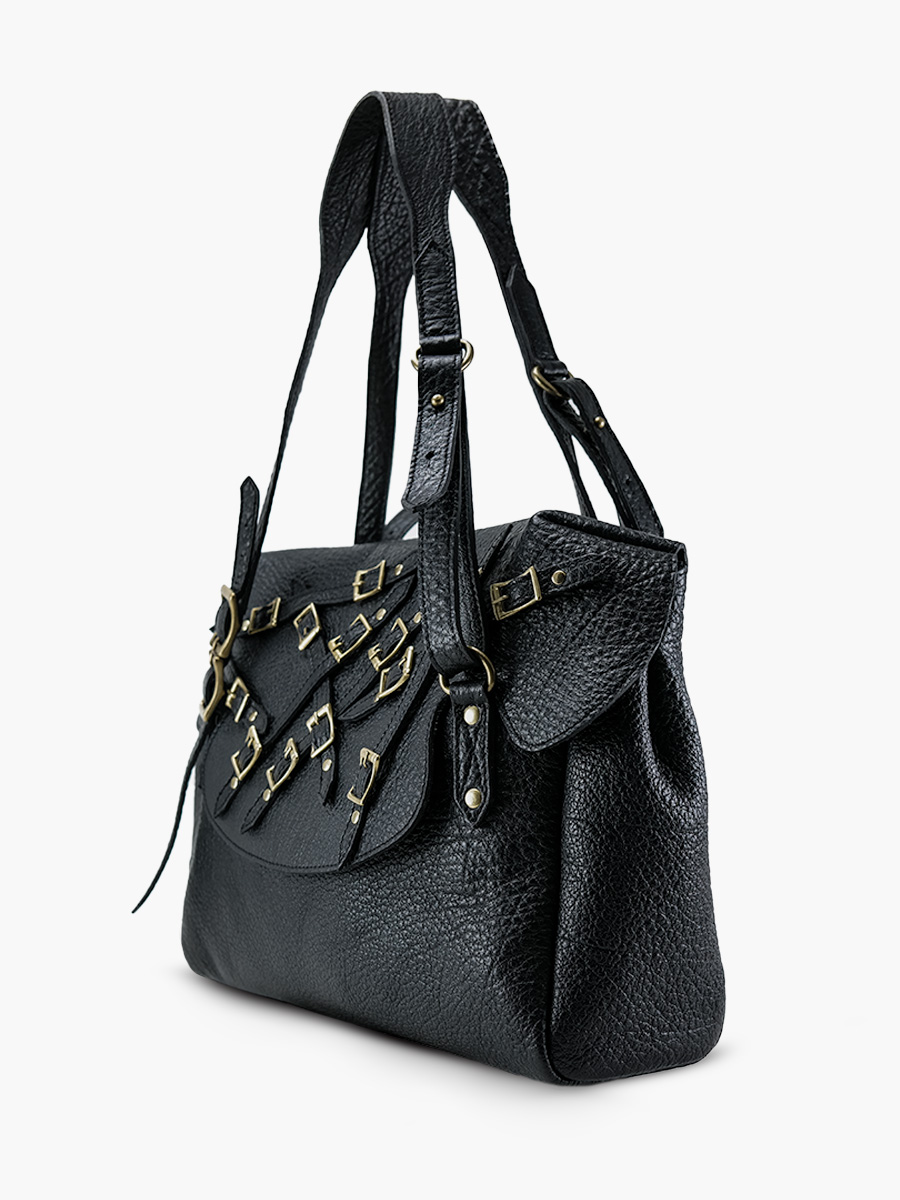 black-leather-shoulder-bag-side-view-picture-lasophistiquee-m-edition-noire-paul-marius-3760125356341