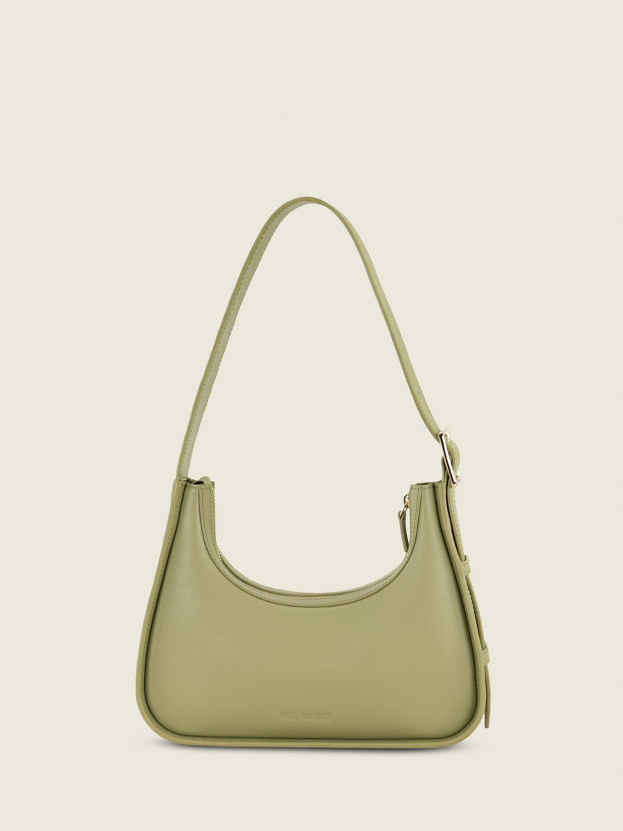 mini-baguette-bag-green-leather-victoire-xs-almond-front-view-w54xs-al