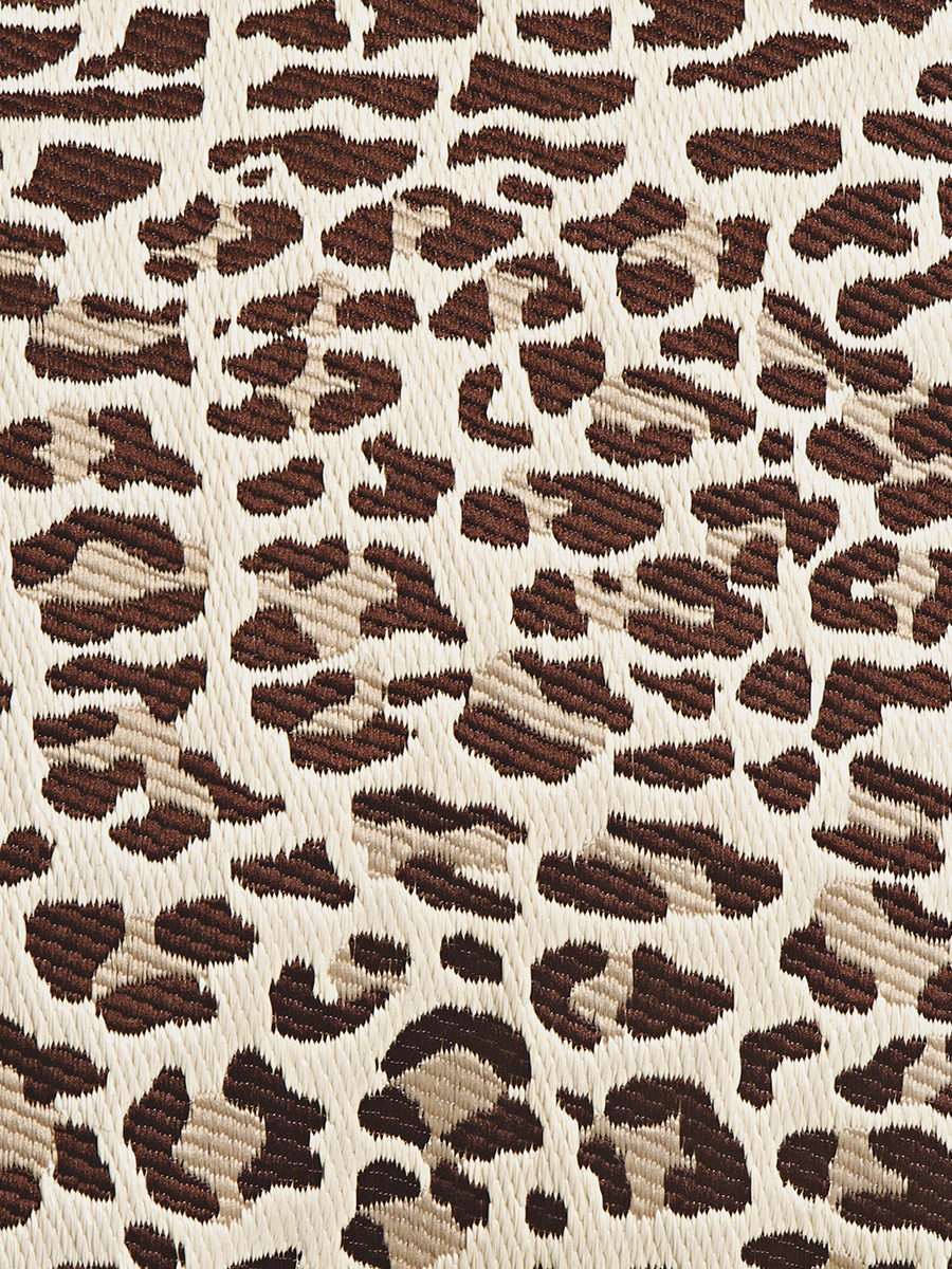 Raffia leopard crossbody bag Loulou Raphia - Leopard focus material photo