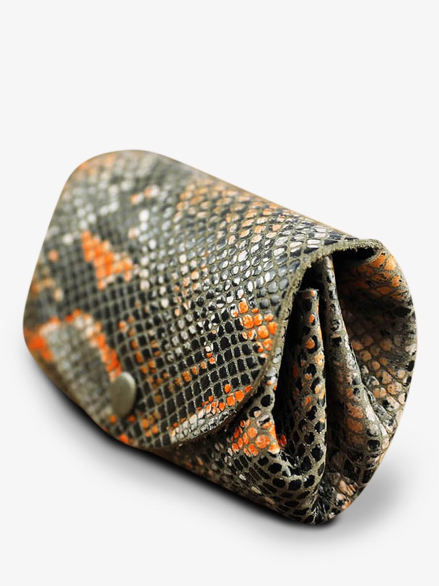 leather-purse-for-woman-orange-front-view-picture-legustave-python-orange-paul-marius-3760125337586