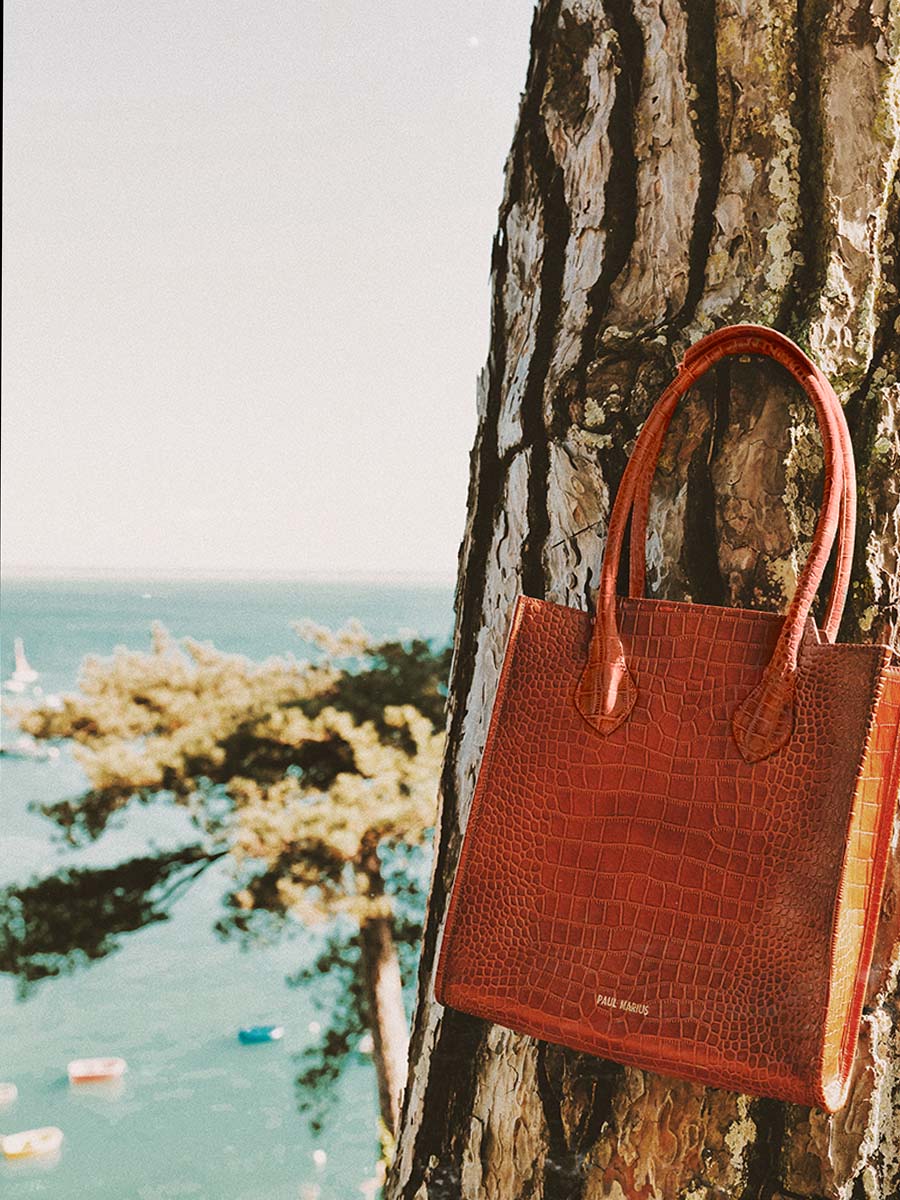 photo-ambient-view-brown-leather-tote-bag-laflaneuse-alligator-ambre-paul-marius-3760125356334