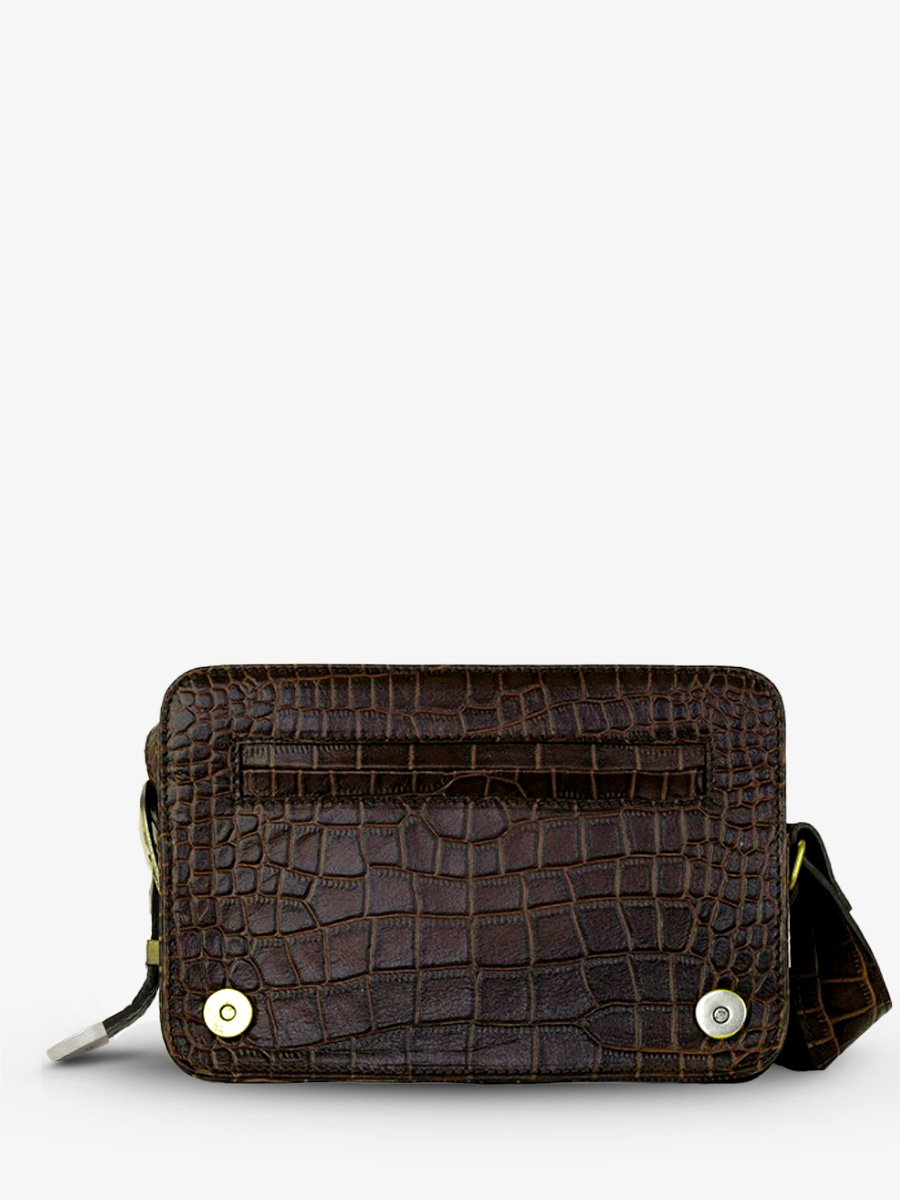 leather-baguette-bag-for-woman-dark-brown-rear-view-picture-lebaguette-alligator-tigers-eye-paul-marius-3760125357409