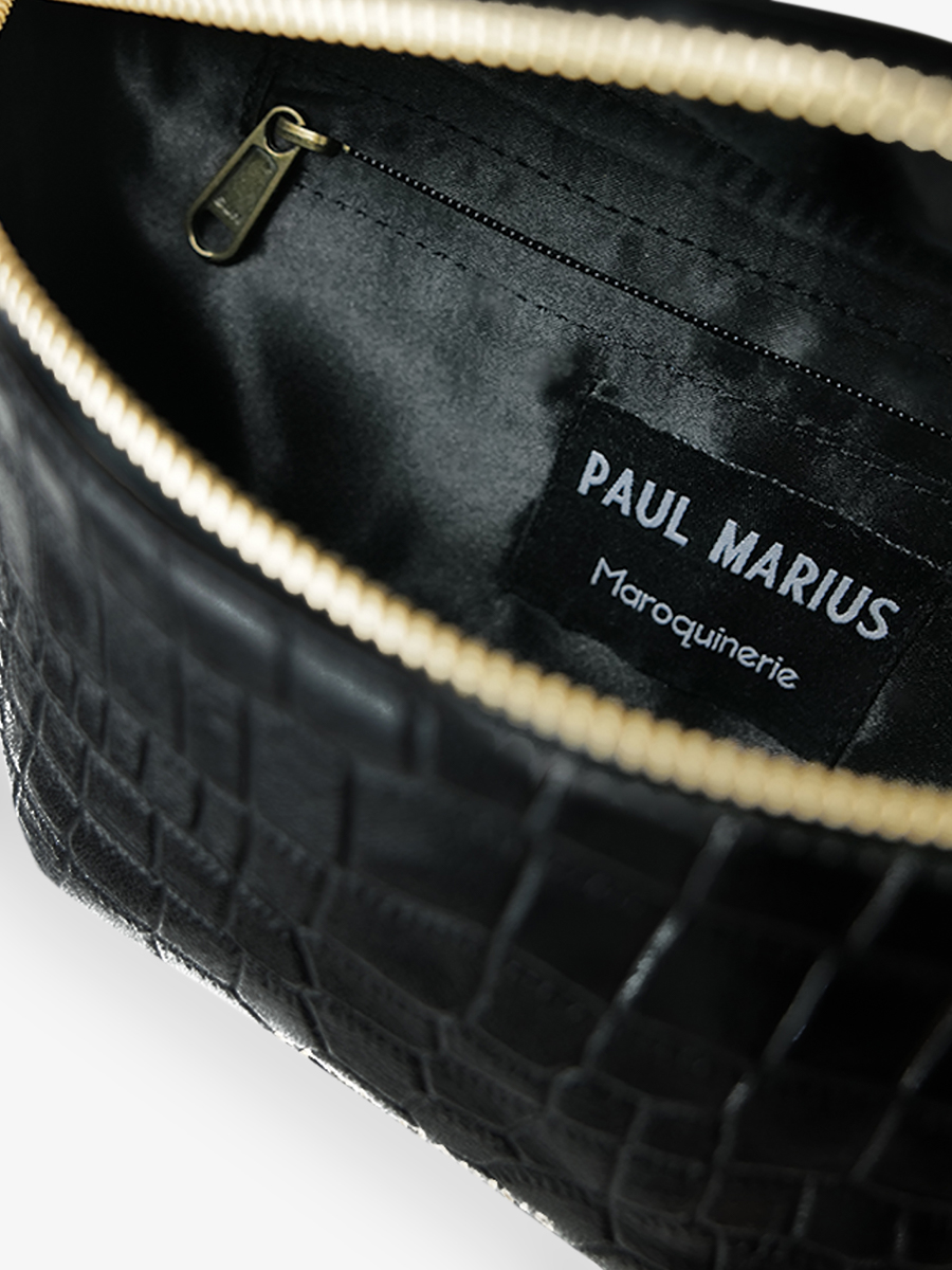 Sac banane noire shop