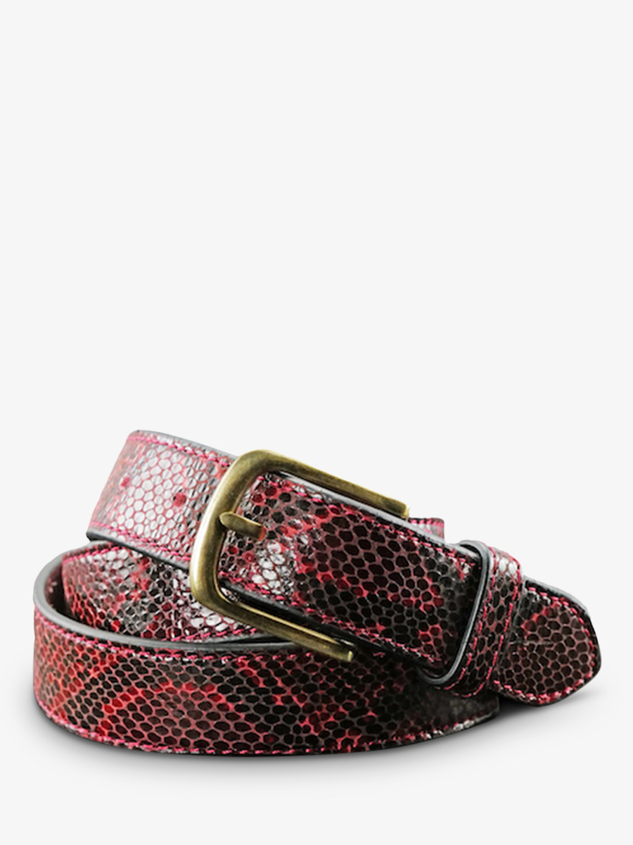 Supreme faux best sale snakeskin belt red