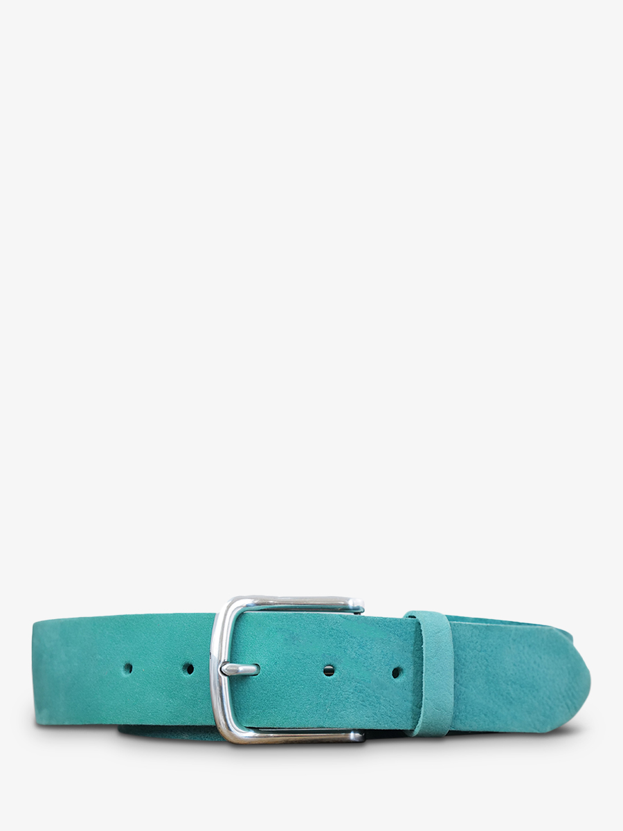 leather-belt-blue-green-front-view-picture-laceinture-magnifique-nubuck--40mm-turquoise-paul-marius-3760125347394