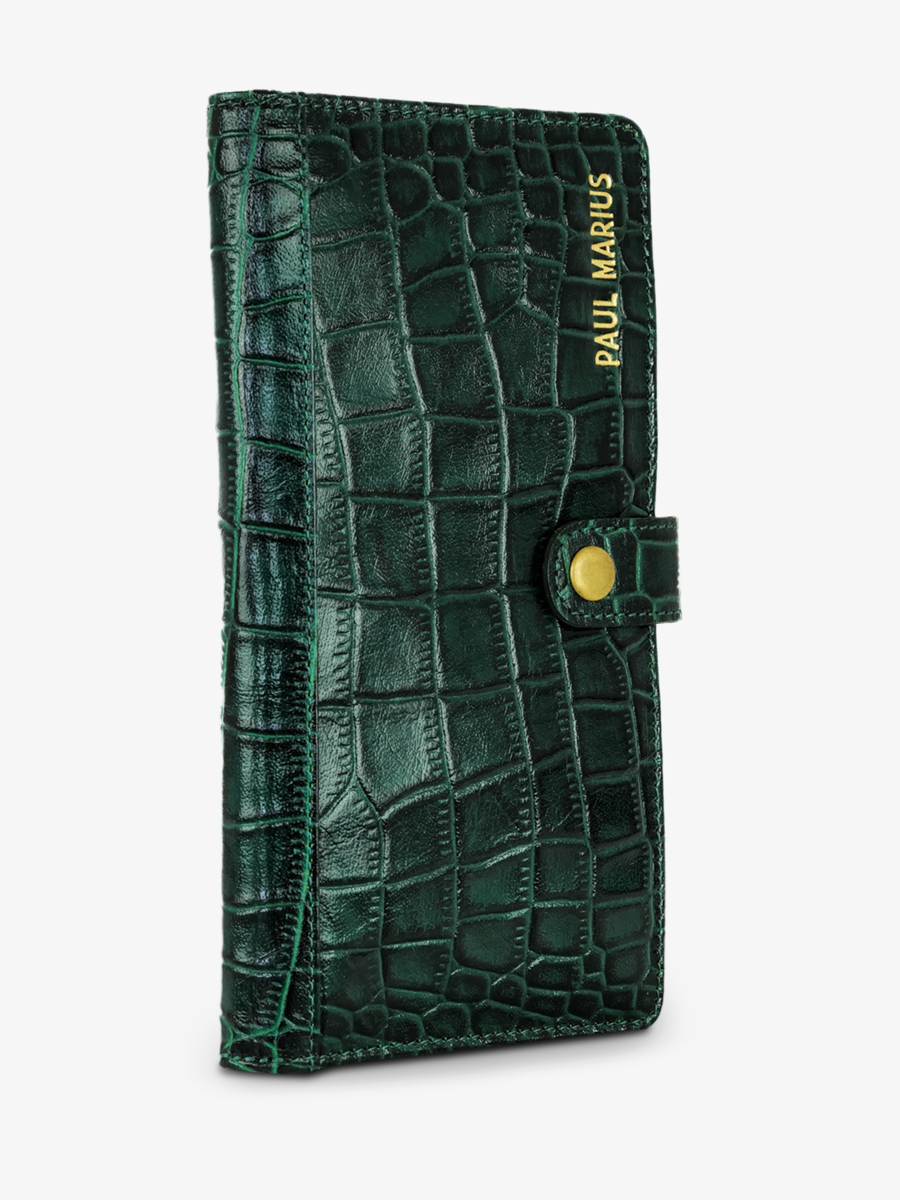 leather-wallet-for-woman-dark-green-front-view-picture-leportefeuille-charlotte-n2-alligator-malachite-paul-marius-3760125357317