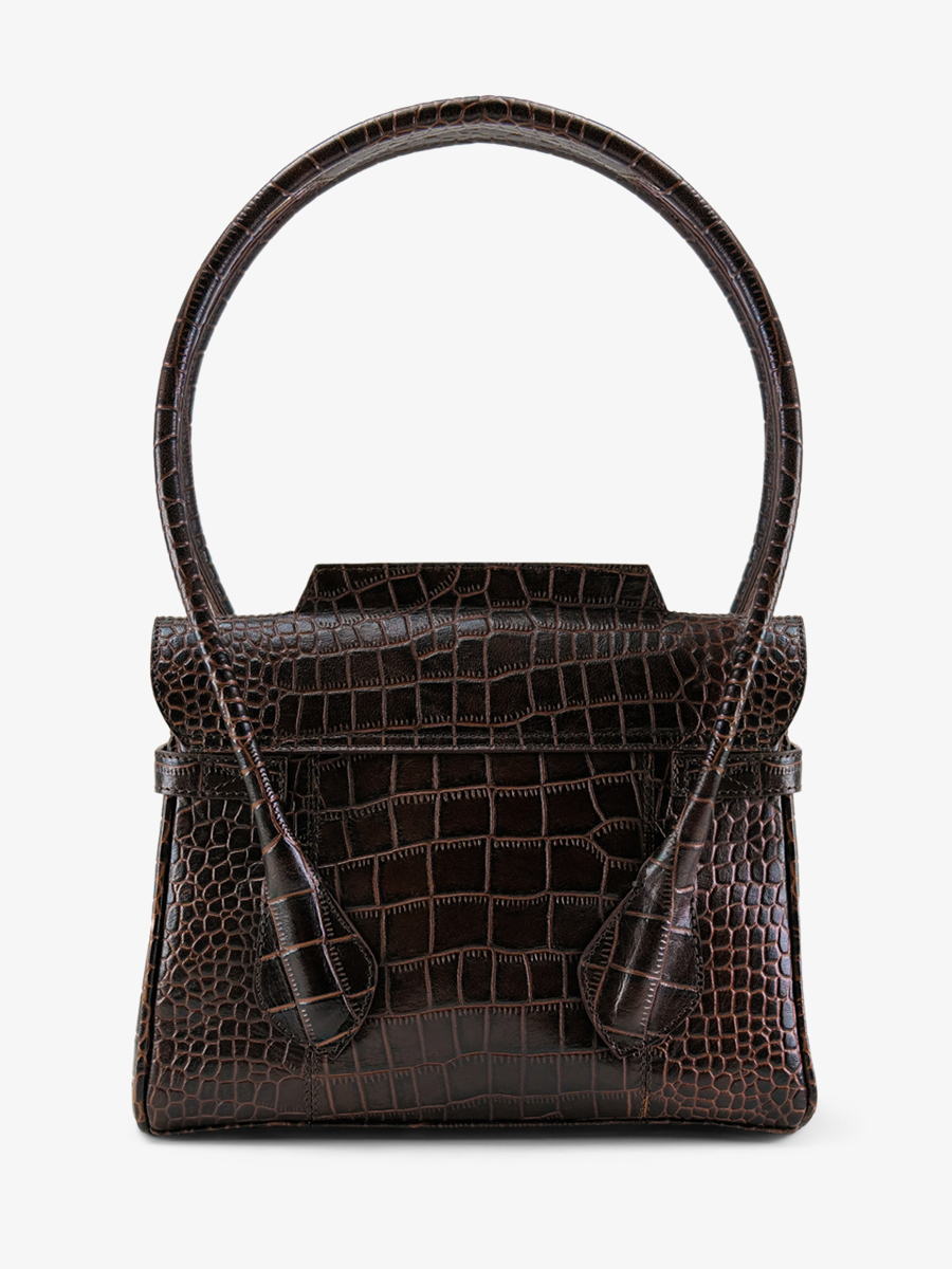 leather-handbag-for-woman-dark-brown-rear-view-picture-colette-s-alligator-tigers-eye-paul-marius-3760125357362