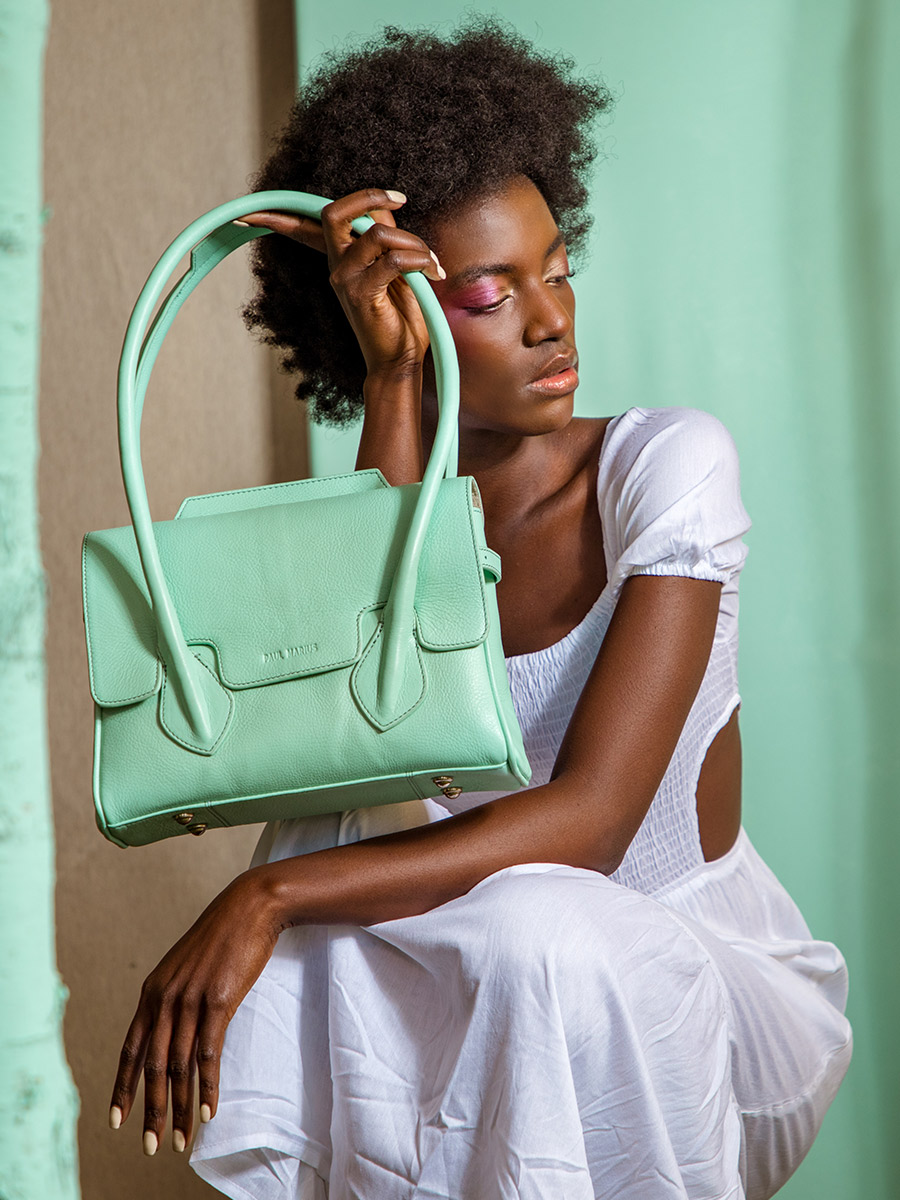 green-leather-handbag-for-women-colette-s-pastel-mint-paul-marius-front-view-picture-w28s-pt-gr