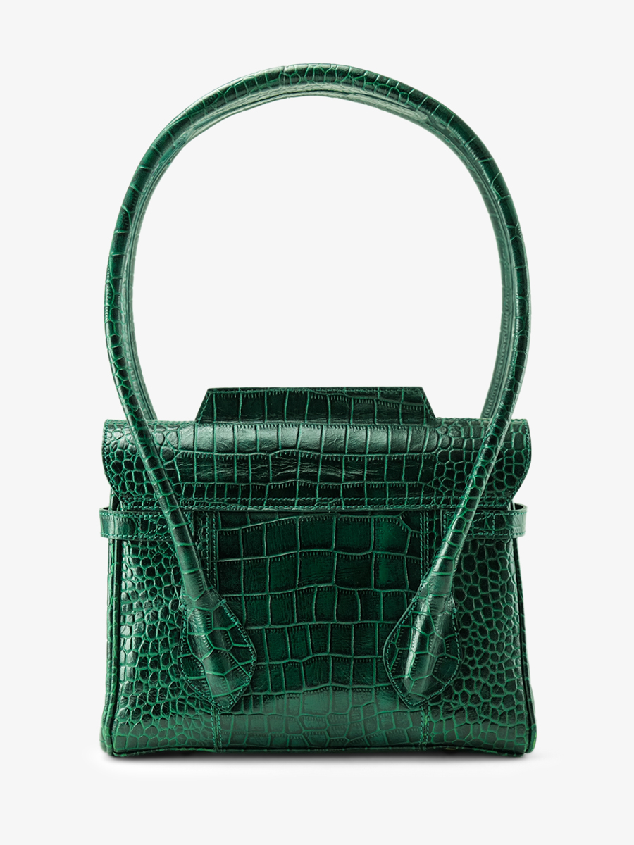 leather-handbag-for-woman-dark-green-rear-view-picture-colette-s-alligator-malachite-paul-marius-3760125357256