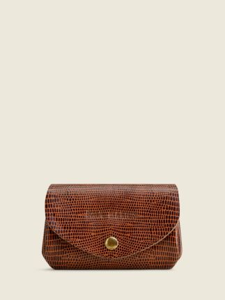 Brown Leather Purse for Women Basile 1960 Amber PAUL MARIUS