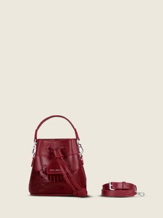 Capucine XS Croco - Patent Burgundy