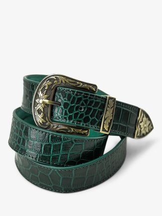 LaCeinture Western Alligator - Malachite