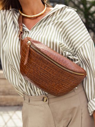 Black Leather Fanny Pack LaBanane Heritage Jet Black PAUL MARIUS