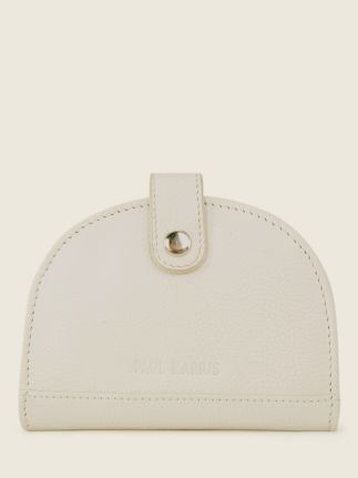 White Leather Makeup Bag - Adèle Pastel Chalk