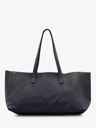 L dark blue suede shopper bag