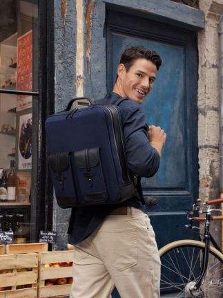 Urbain - Black / Navy Blue Canvas