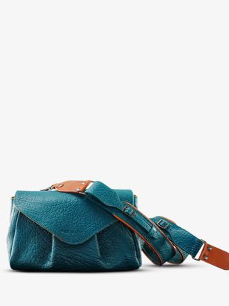 leather woman shoulder bag Blue - L'Indispensable Pool Blue | PAUL MARIUS