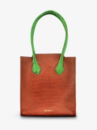 Hand-carried bag Python Marron