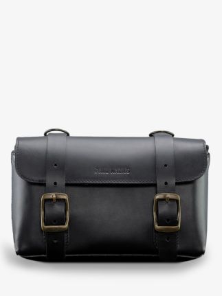 Leather motorcycle pouch top