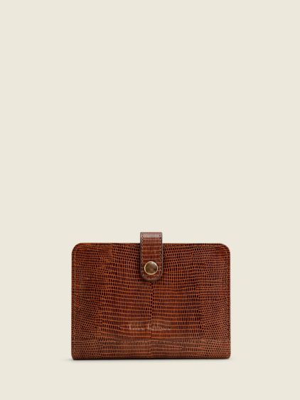 Brown Leather Wallet for Women LePortefeuille Jeanne 1960 Amber PAUL MARIUS