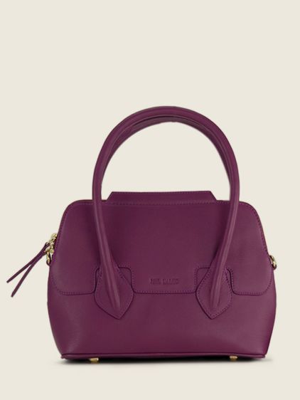 Purple Leather Handbag for Women - Gisèle S Art Deco Zinzolin | PAUL M