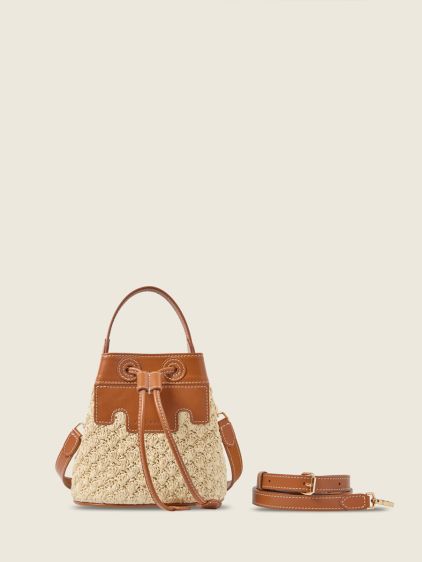 Green Leather Bucket Bag for Women - Capucine XS 1960 Malachite | PAUL
