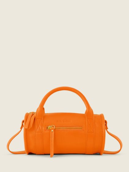 Orange Leather Fanny Pack for Women - LaBanane Sorbet Mango Orange Leather Fanny Pack for Women - LaBanane Sorbet Mango