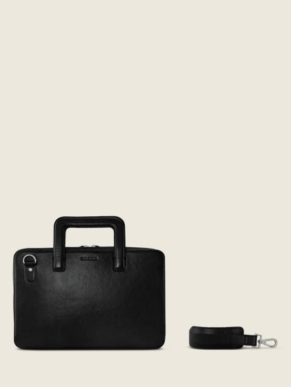leather document holder black - Henri Black | PAUL MARIUS