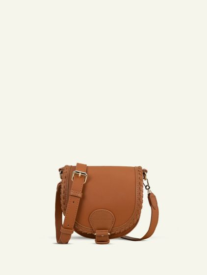 Mini Leather shoulder bag for woman brown - LeBobo XS Light Brown