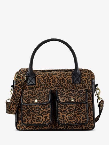Leopard and Black Tote Bag for Women LeTote Bag Leopard Black PAUL MARIUS
